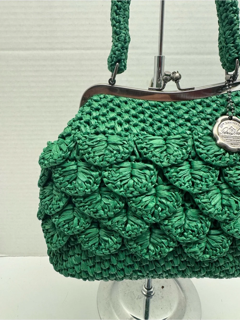 Patricia Nash Laureana Scalloped Raffia Frame Bag - Picture 4 of 11